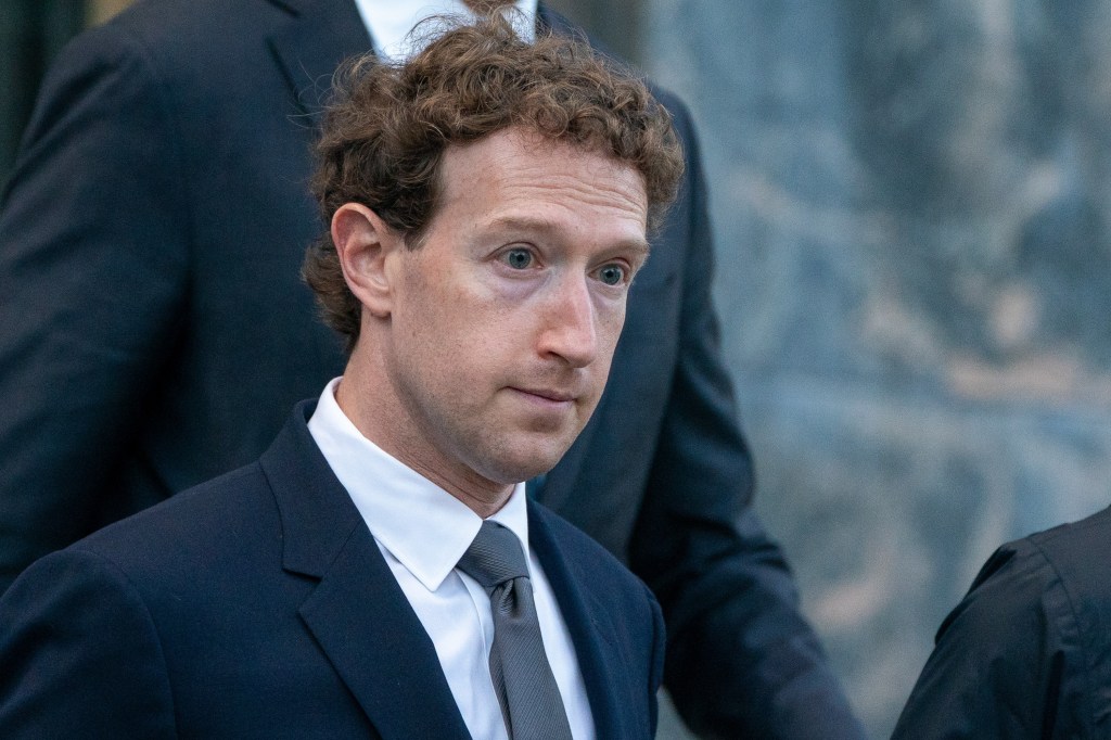 Mark Zuckerberg, chief executive officer of Meta Platforms Inc., exits Los Angeles Superior Court in Los Angeles, California, US, on Wednesday, Feb. 18, 2026. Zuckerberg testified that it’s “very difficult” to enforce Instagram’s age limits and downplayed how much teen users do for the company’s business during a landmark trial over social media addiction. Photographer: Kyle Grillot/Bloomberg